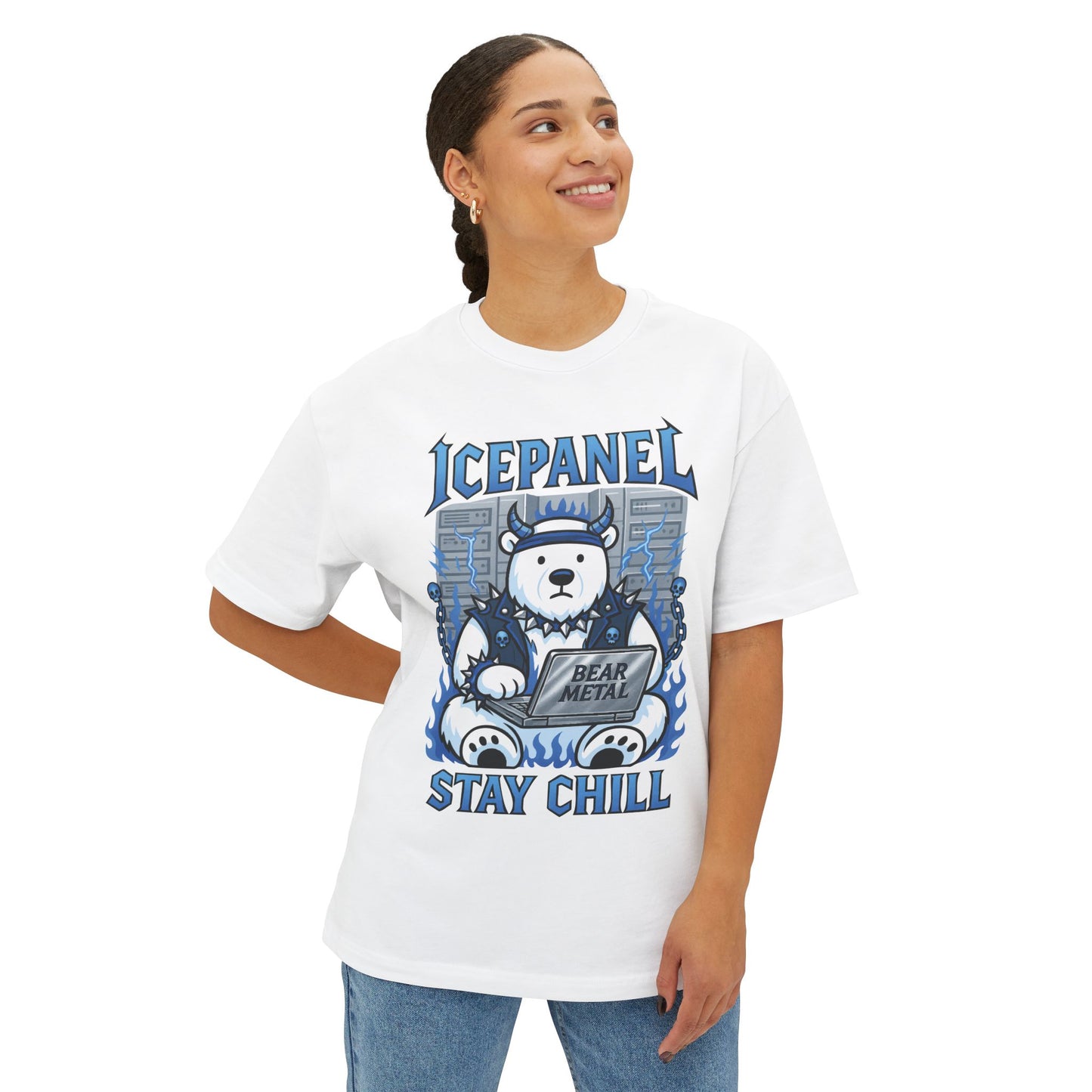 Bear metal oversized tee