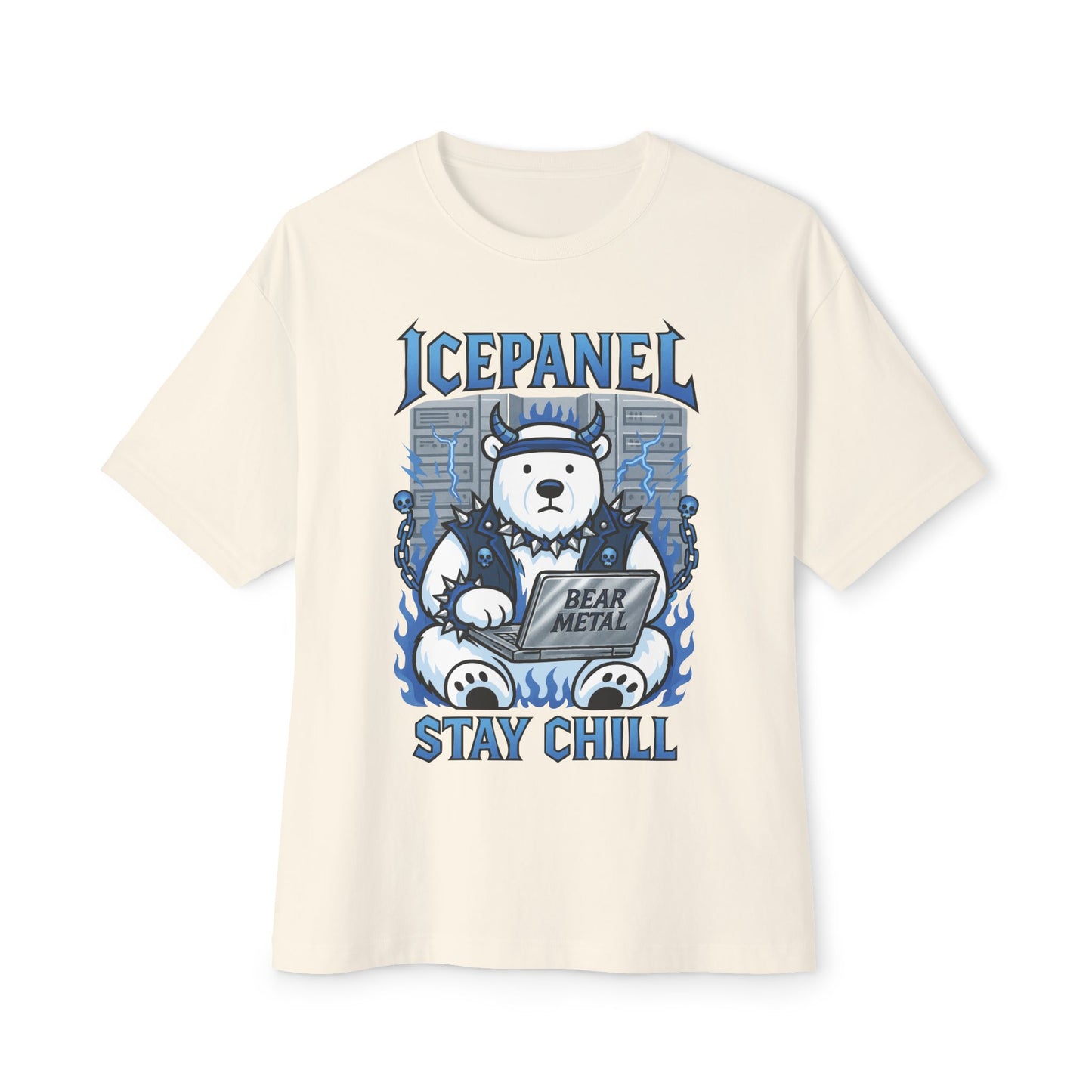 Bear metal oversized tee