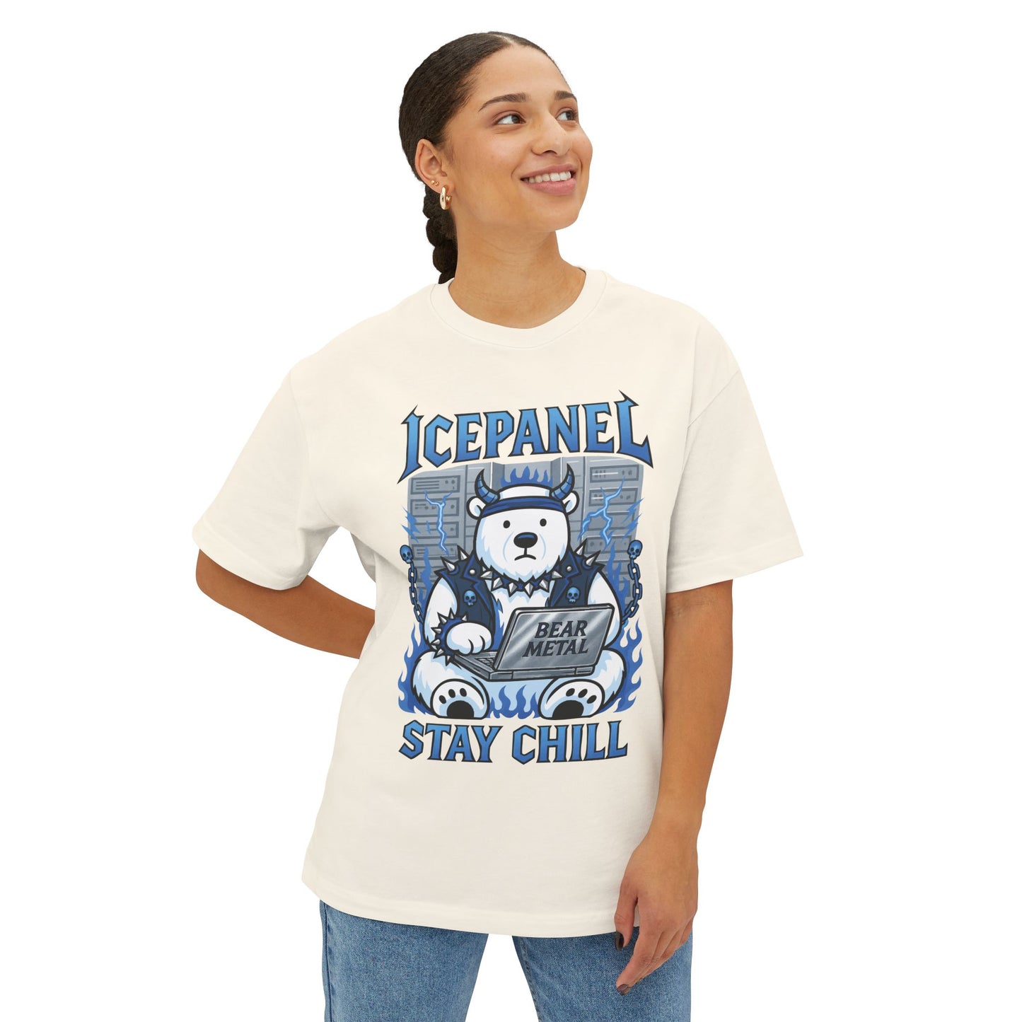 Bear metal oversized tee