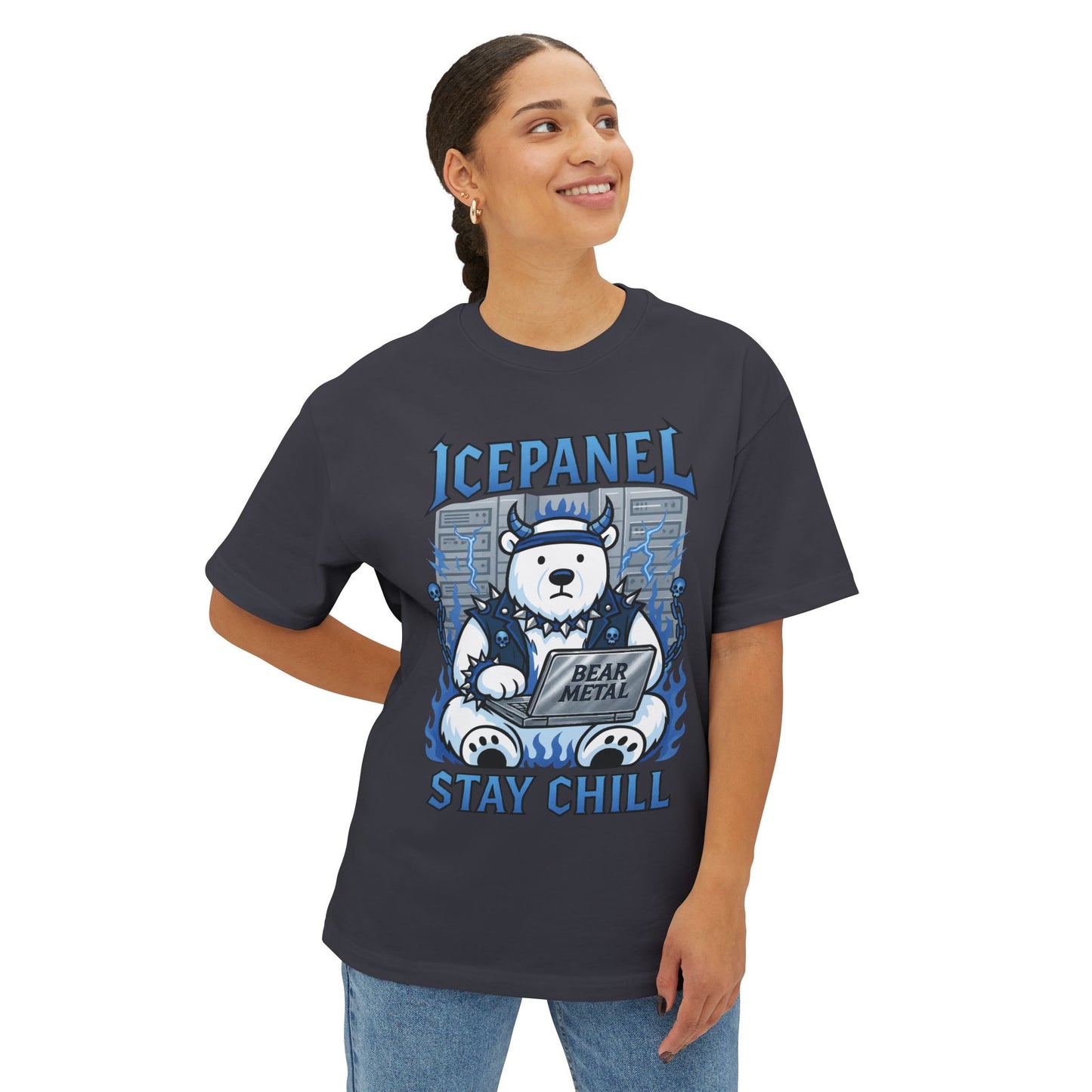Bear metal oversized tee