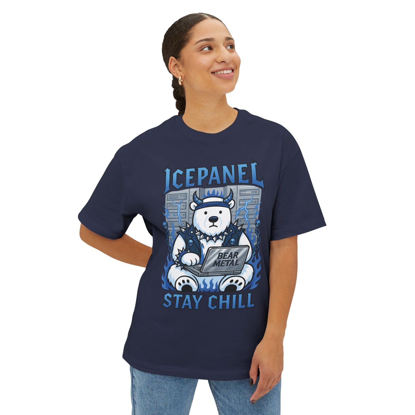 Bear metal oversized tee