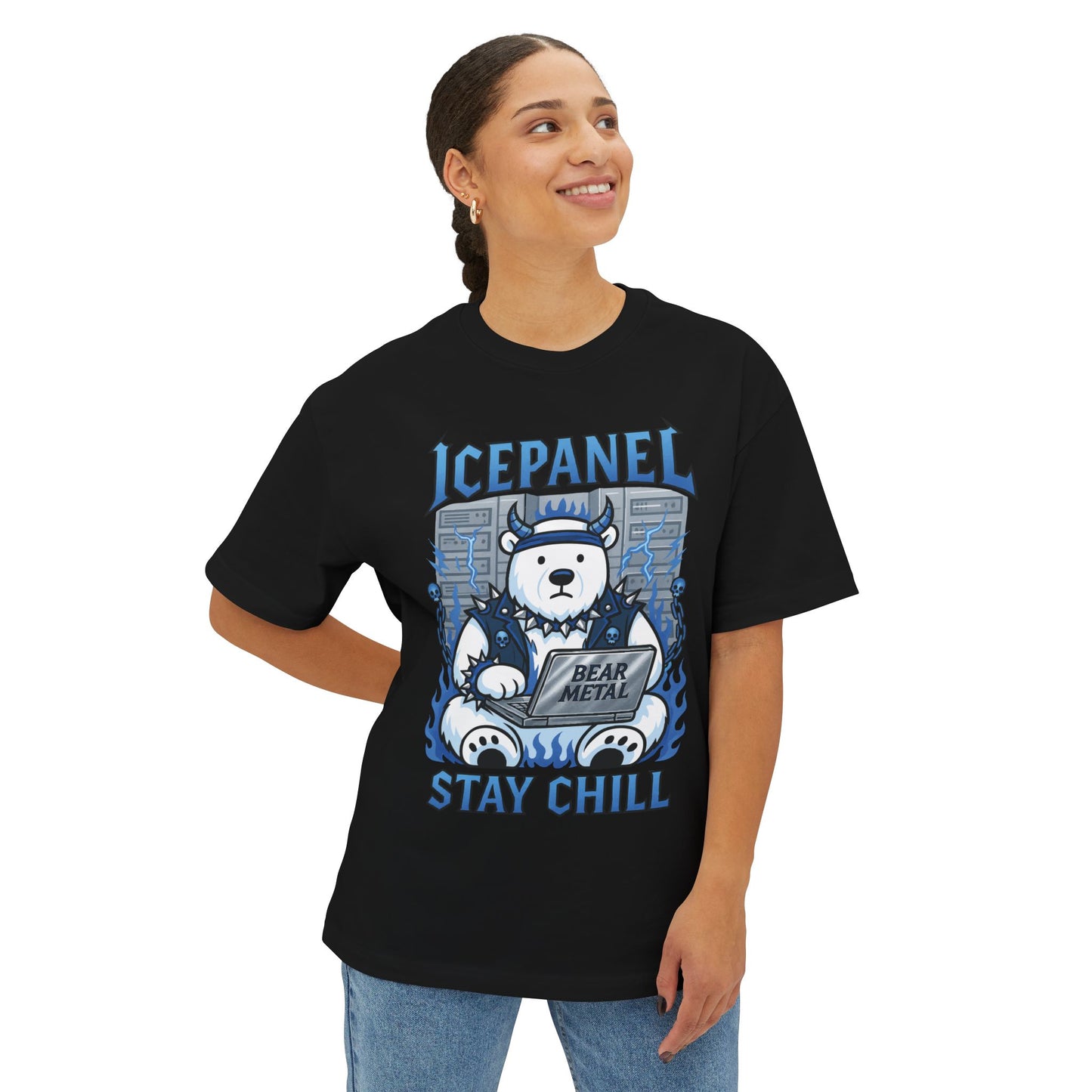 Bear metal oversized tee